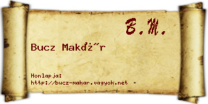 Bucz Makár névjegykártya